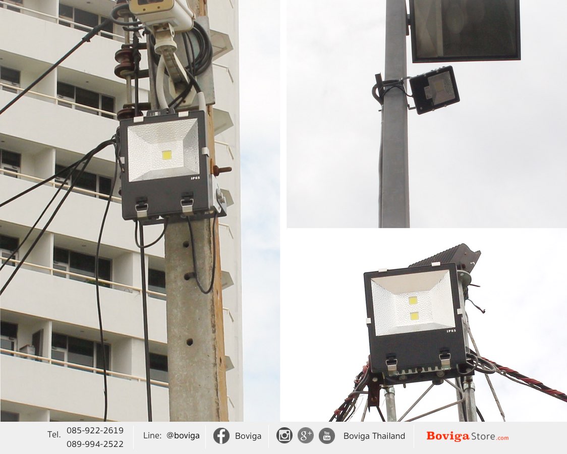 โคมไฟ LED Flood Light หรือ สปอร์ตไลท์ LED รุ่น Series 1 แบรนด์ BOX BRIGHT ติดตั้งที่โรงพยาบาลไทยนครินทร์