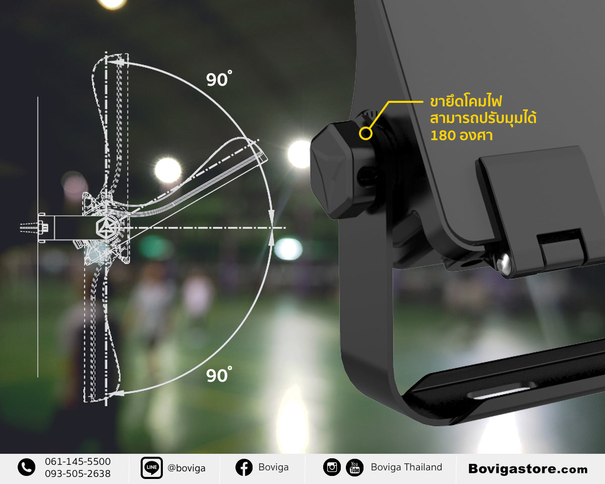 ติดตั้งโคมไฟ LED Flood Light ขนาด 150วัตต์ รุ่น Series7 ภายในสนามกีฬาในร่ม โรงเรียนปัญญาวรคุณ "แสงสว่าง ช่วยเสริมสร้างศักยภาพทางด้านกีฬาแก่เยาวชน"