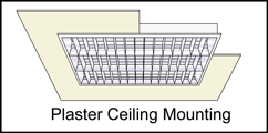 Reflect Plaster Demo โคมตะแกรงอลูมิเนียม D&D Series: ขาบิดล็อค ชนิดติดลอย Surface mounting สำหรับหลอดฟลูออเรสเซนต์ T8 แบรนด์ LUNAR ~ Aluminum Louver Luminaire for T8 Fluorescent lamp D&D Series