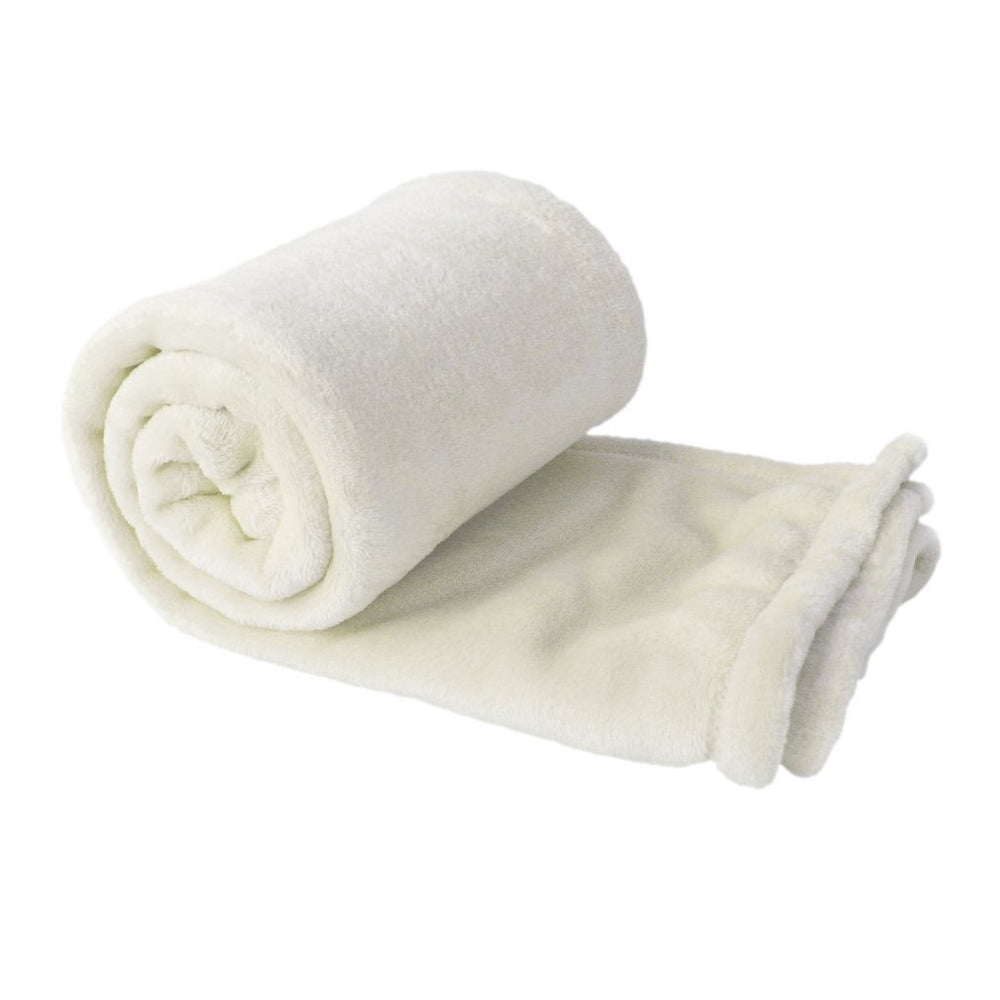 Ivory Plush Fleece Blanket Reception Flip Flops