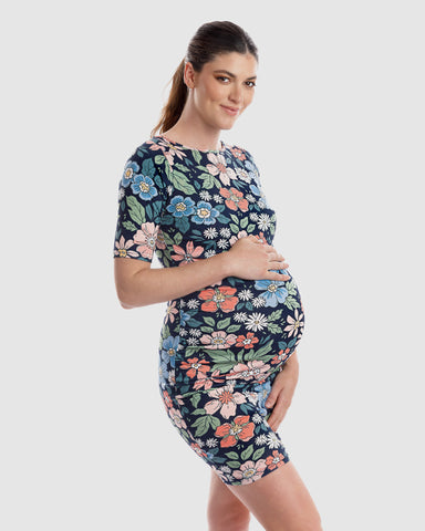 Bump-friendly maternity bodycon dress