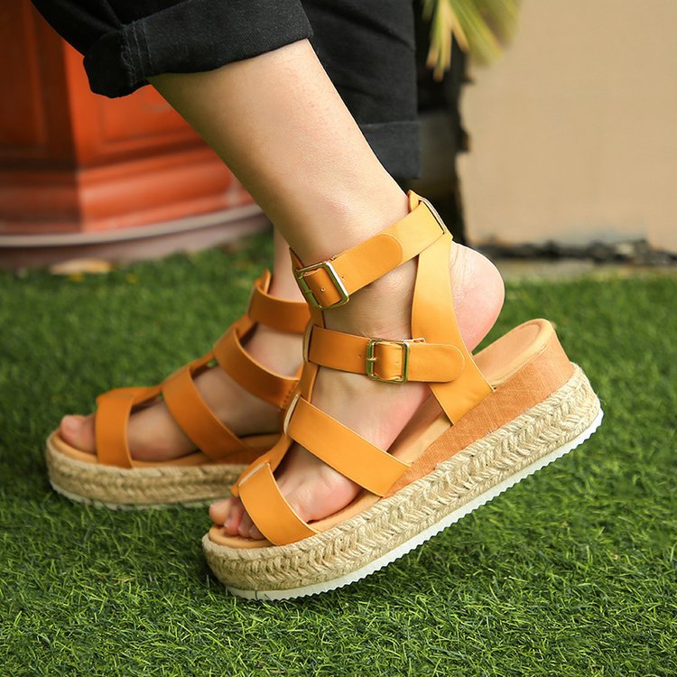 Fashion plus size women's sandals, women's casual slope 