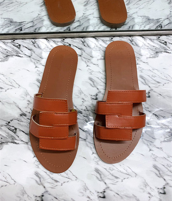 New ladies personality rhinestone slippers sandals
