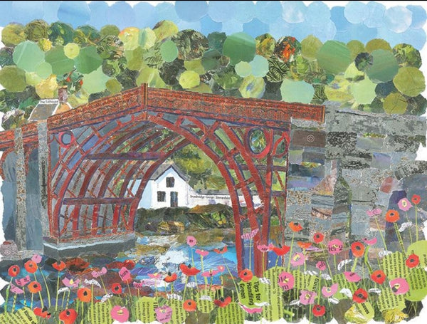 Ironbridge in Red, Shropshire A3 Print