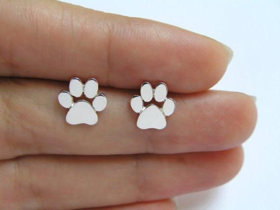 Image of Paw Print Earrings