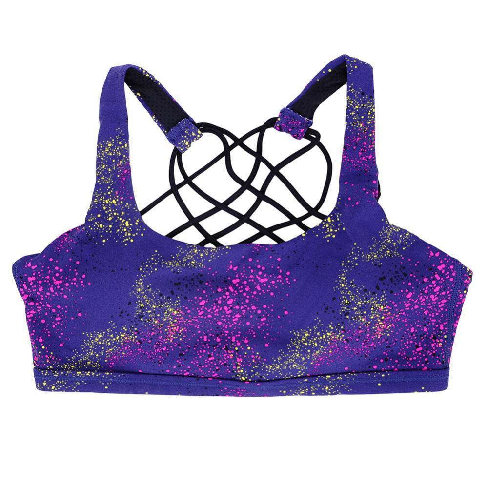 Yoga Bra (Black & Purple) With Fun Back - Stylish Bras – Rebel Style Shop