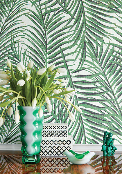 Manaus Peach Palm Frond Wallpaper  On Sale  Bed Bath  Beyond  37971063