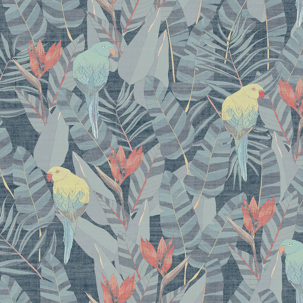 Tropical Bird Floral Vinyl Wallpaper Chelsea Lane Company