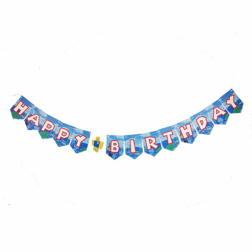 Roblox Inspired Happy Birthday Banner 8ft Tree Free Paper Tessa Bunny S - roblox birthday banner