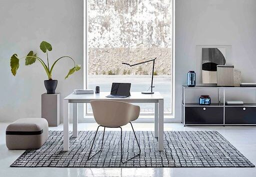 JANGEORGe Interiors and Furniture Cobble Rug Grey Office