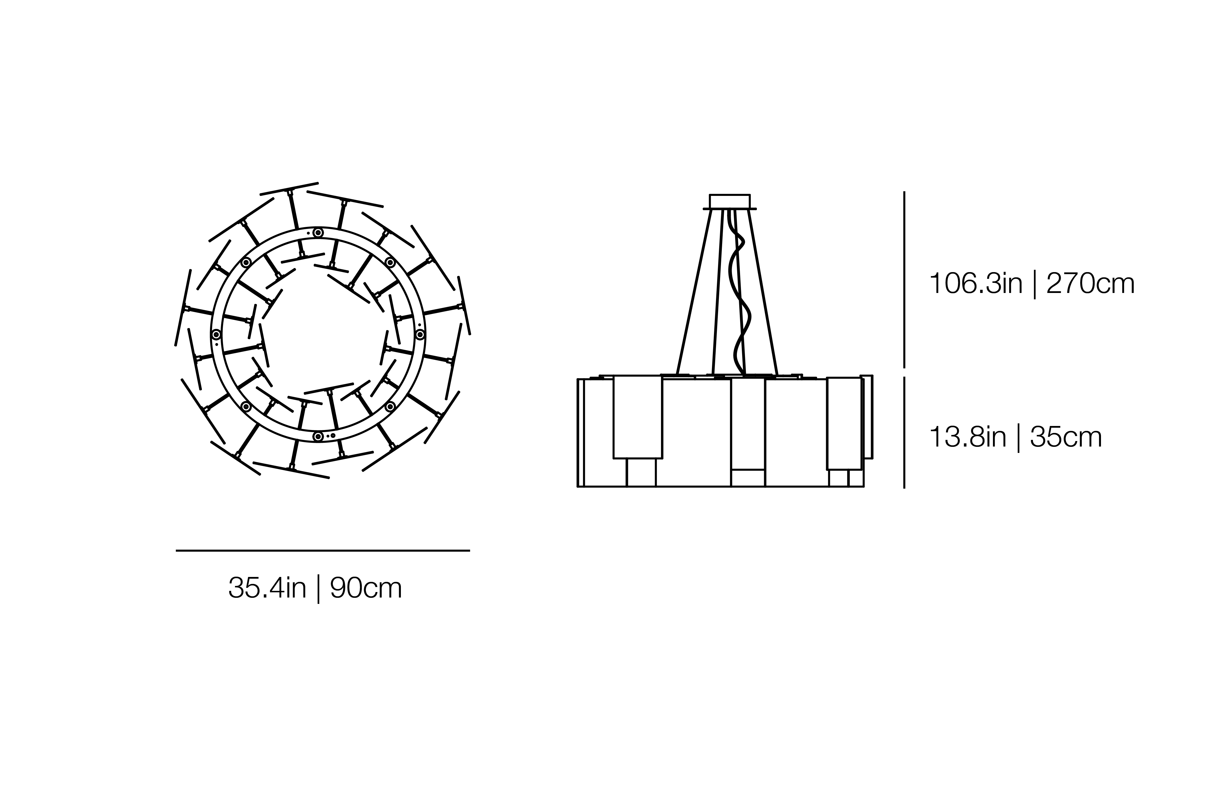 Coroa 480 - Suspension Lamp