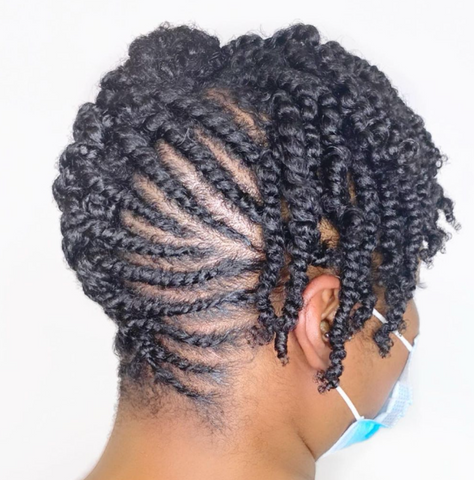 Flat Twisted Updo on Natural Hair