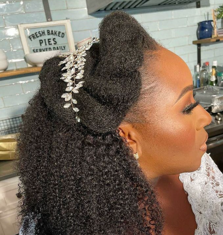 Twisted updo for natural hair