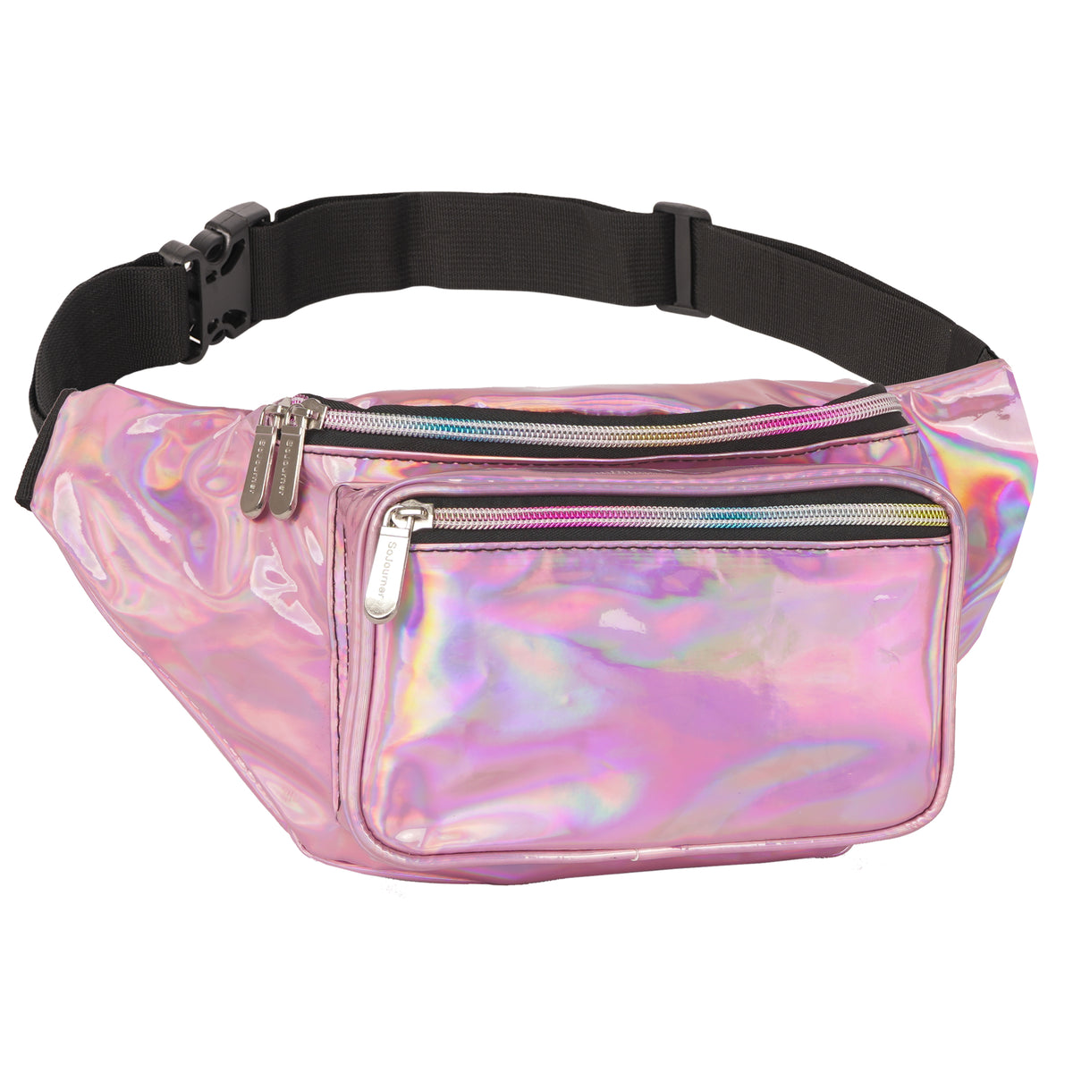 Rose Gothic Print Fanny Pack Waist Bag Zippered Pocket With