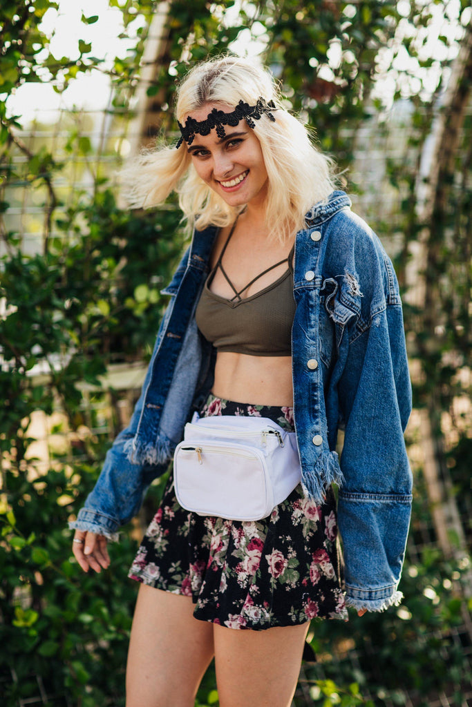 Solid Color Fanny Pack (White) | SoJourner Bags