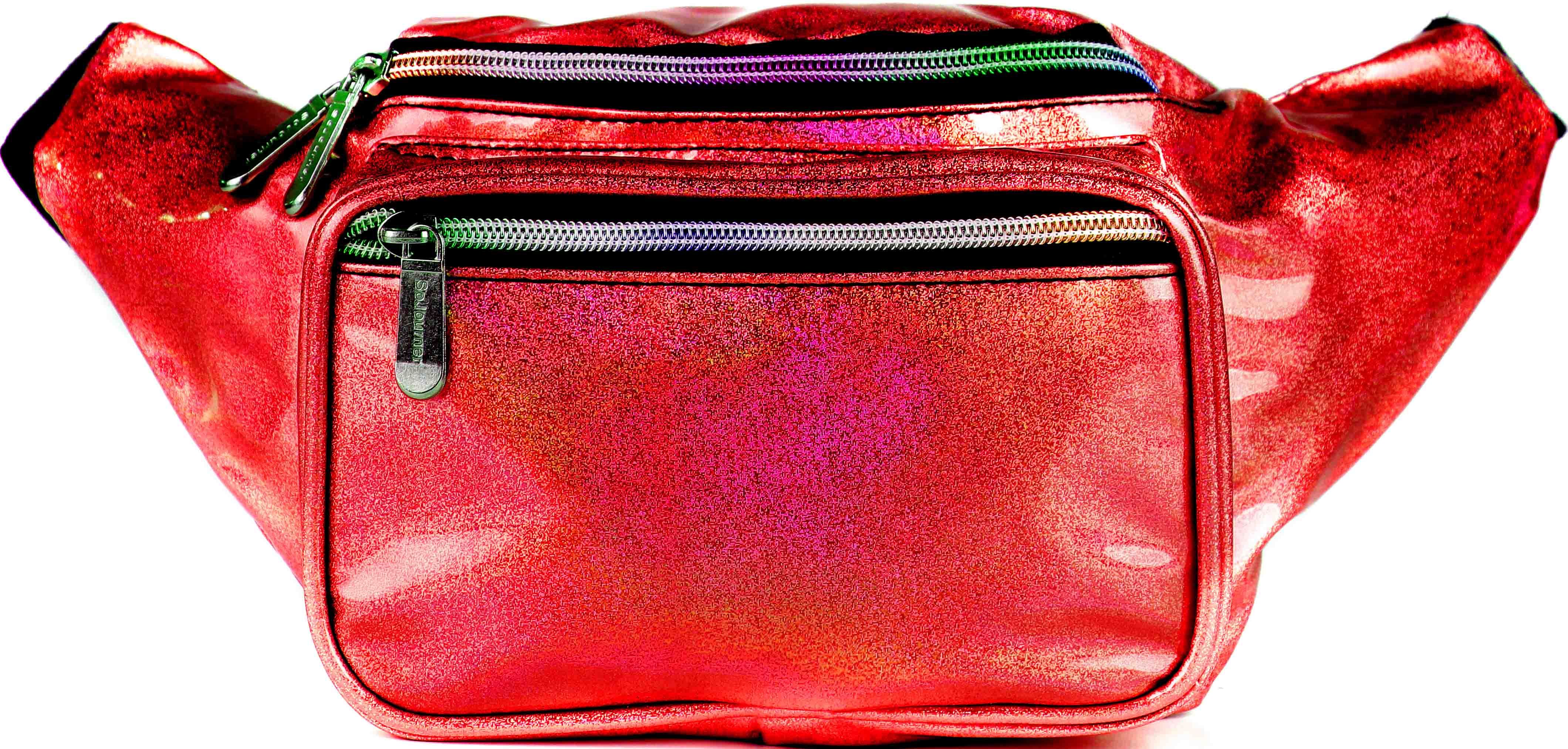 Glitter Red Transparent Fanny Pack | SoJourner Bags