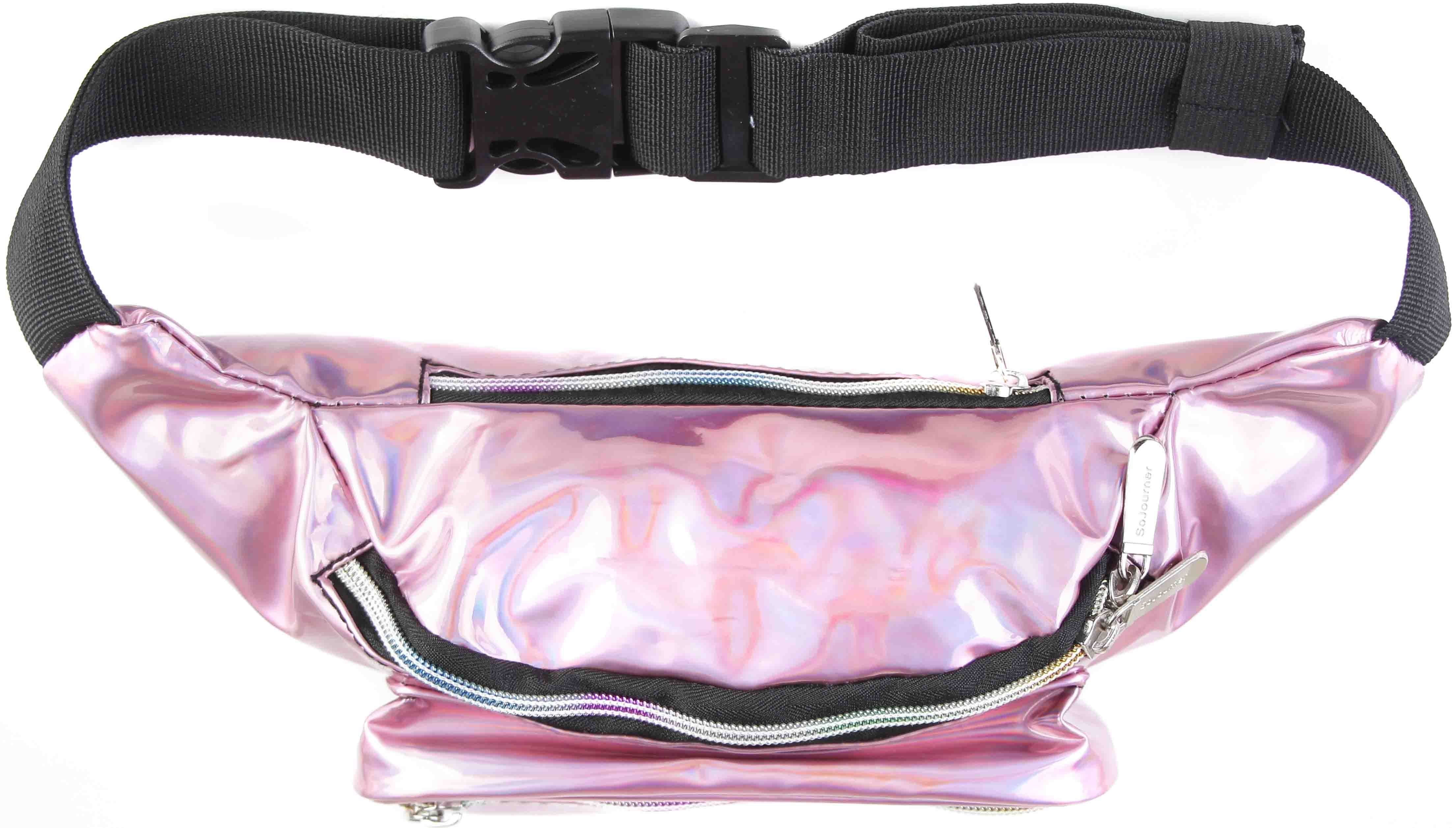 Holographic Pink Fanny Pack | SoJourner Bags