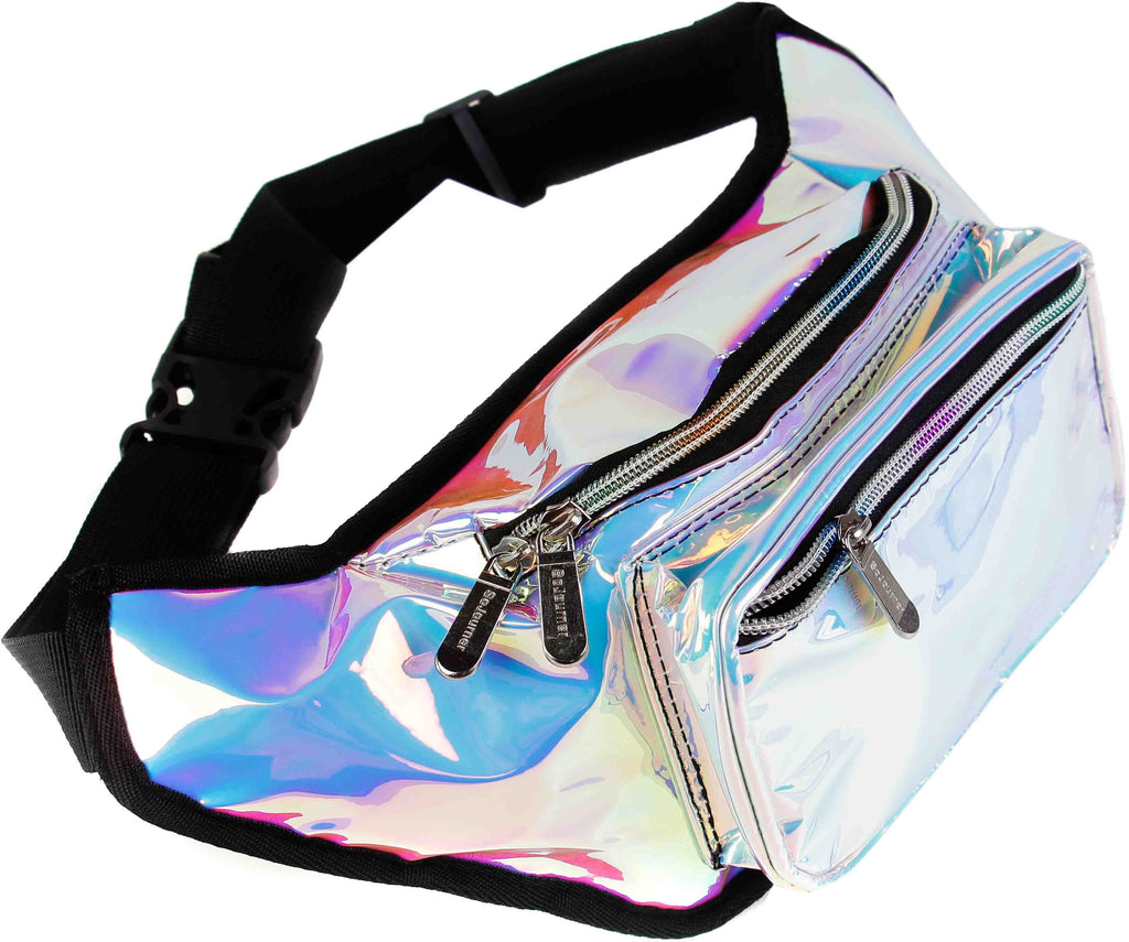 iridescent waist bag