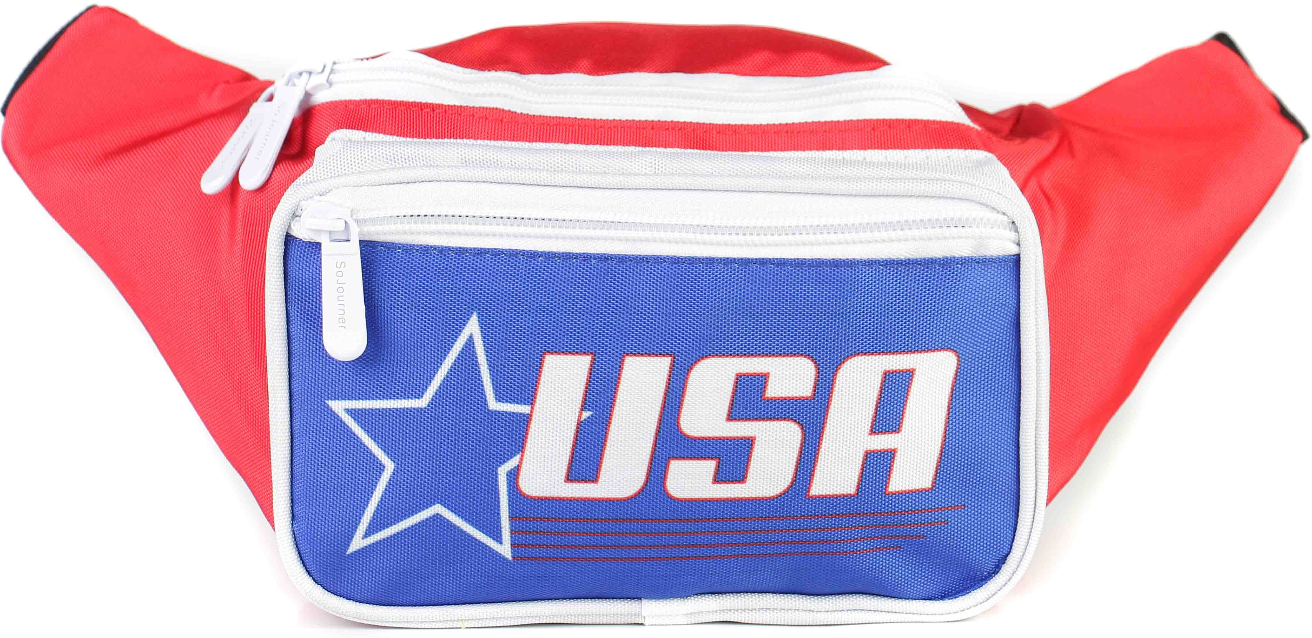 red white blue fanny pack