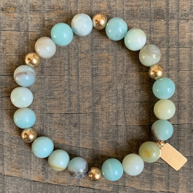 Amazonite Bracelet Truth Communication Harmony Moonlight Sage