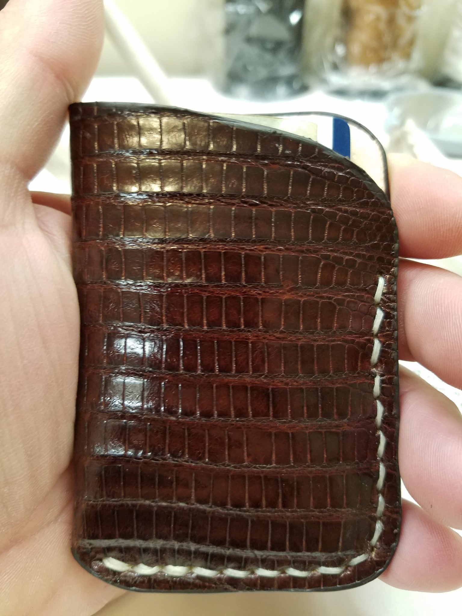 Lizard Skin Minimalist Front Pocket Wallet | O V leather