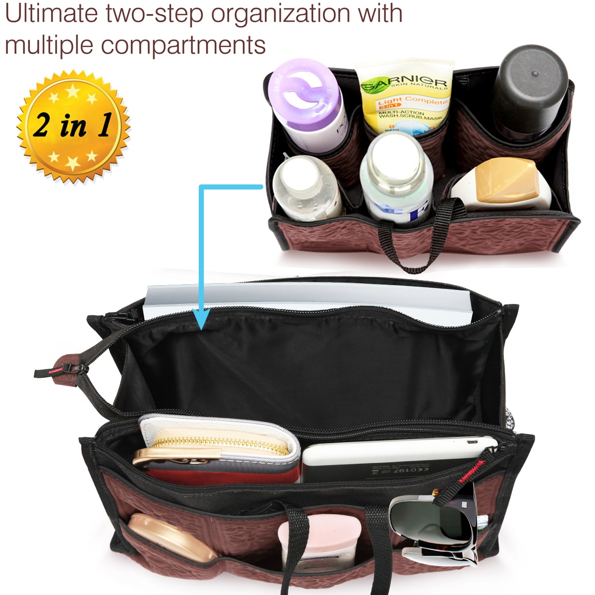 Tote Organizer Insert For Purse | semashow.com