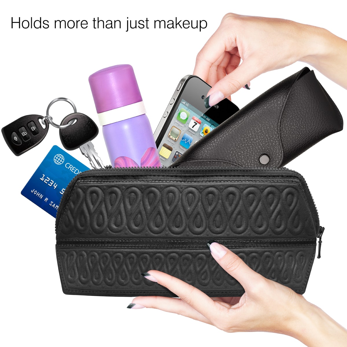 Metric USA Cosmetic Bag Small Makeup Bag Fits Longest Makeup Brushes S – ShopmetricUSA