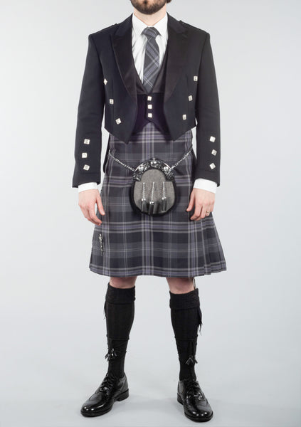 Persevere Flint Grey Tartan 8 Yard Kilt – KILT SOCIETY™