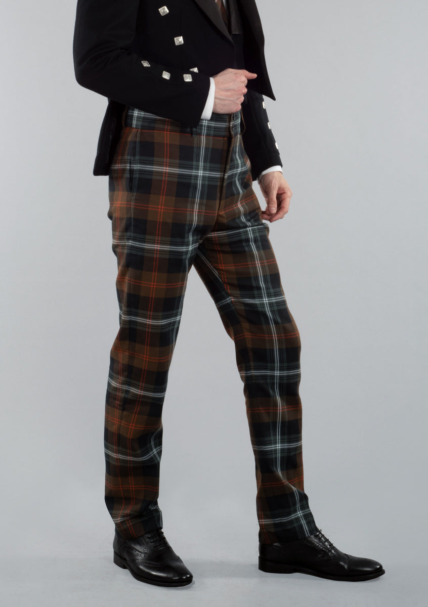 Persevere Weathered Brown Tartan Trews Kilt Society™