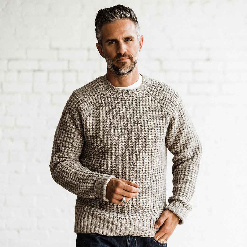 Fisherman Sweater in Natural Waffle– The Revive Club