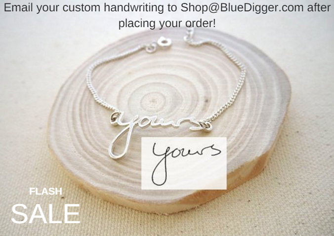 Personalized Handwriting Bracelet 25 Off Blue Digger