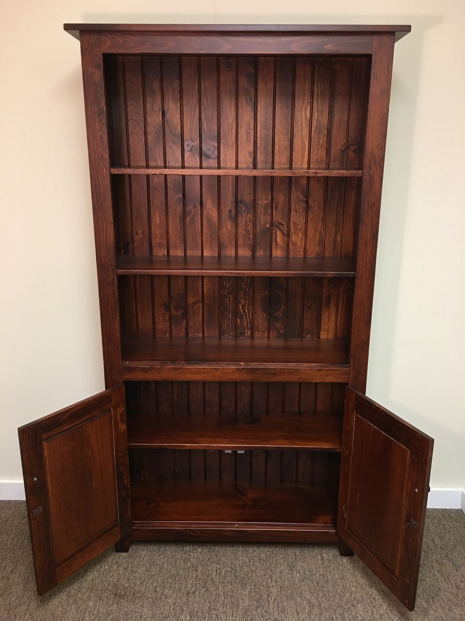 Michael S Cherry Bookcase With Doors Kc Country Home Accents