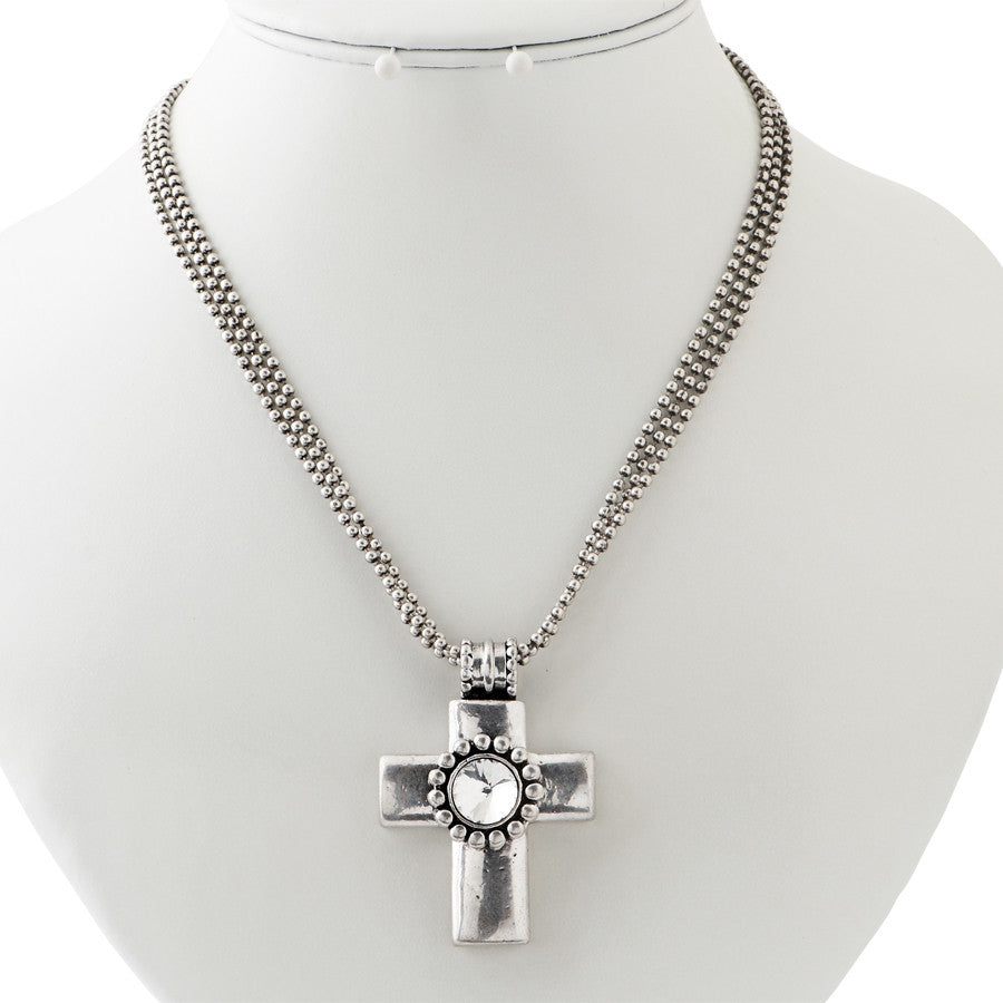 ball chain cross necklace