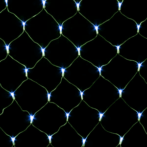 Wide Angle 5MM LED Net Lights - 100 Count - Blue - Green Wire