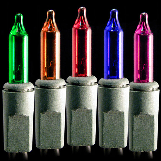 20 Count Craft Lights - Multi Bulbs - Green Wire