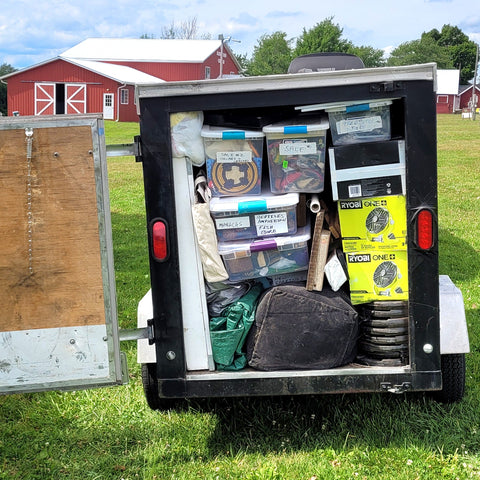 Amazon Ecology trailer full of equipment