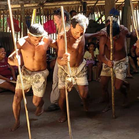 Traditional Bora dance at Puca Urquillo
