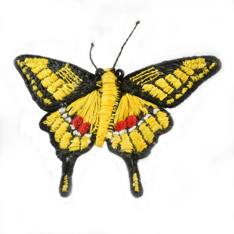 Chambira palm fiber Papilio swallowtail butterfly made by Doilith del Castillo from Jenaro Herrera