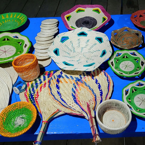 Chambira baskets made by artisans from Esperanza, Tahuayo River