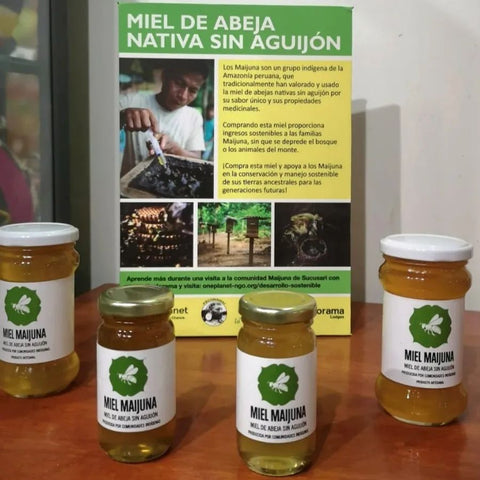 Maijuna stingless bee honey for sale at Garza Viva store in Iquitos