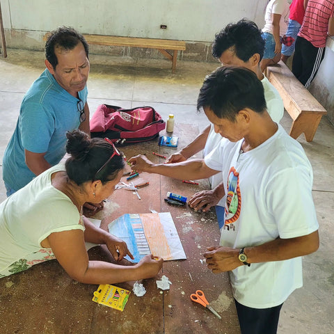 Brillo Nuevo artisans at organization building workshop