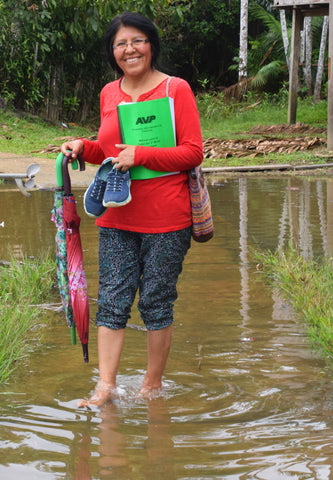 Carmen from Sisters of Mercy at AVP workshop in Brillo Nuevo.  Photo by Campbell Plowden/Amazon Ecology