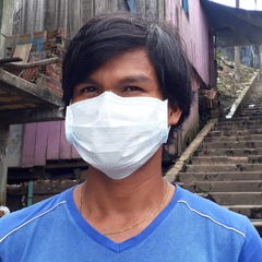 Bora leader with mask during pandemic. Photo by Tulio Davila/Amazon Ecology