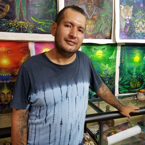 Iquitos painter and tattoo artist Jesus Garcia