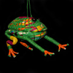 Woven chambira frog ornament from Peru. Photo by Campbell Plowden/Amazon Ecology