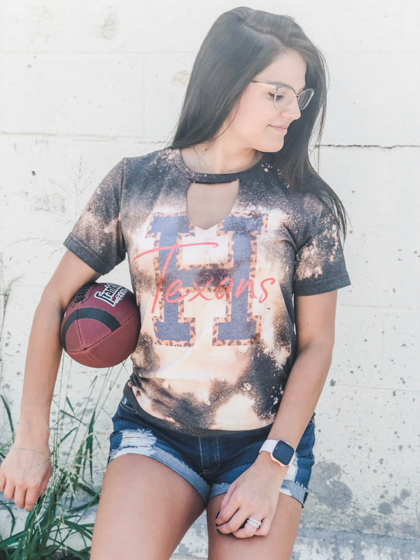 Astros Splatter Bleached Shirt – AbbyKahloWorks