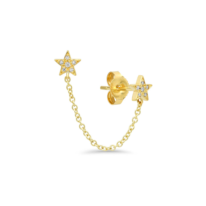 Diamond Double Star Stud