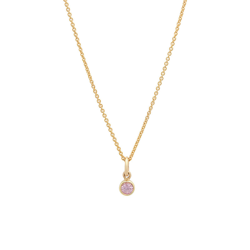 Jennifer Meyer | Large Pink Sapphire Single Bezel Necklace