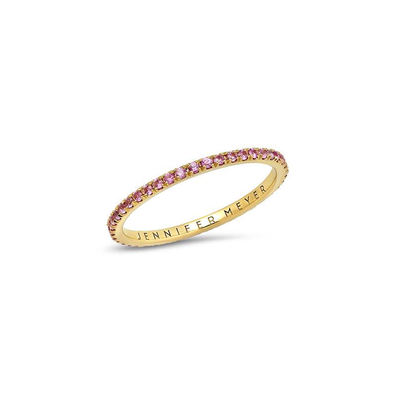 pink sapphire eternity bands