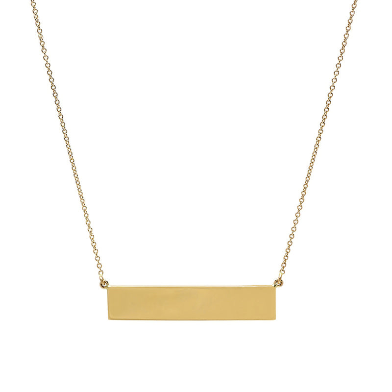 Custom Yellow Gold Nameplate Necklace